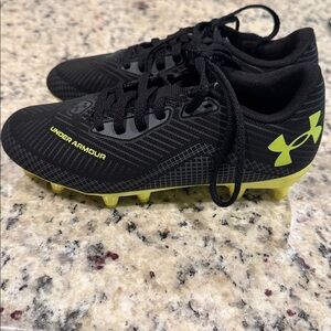 Under Armour Black and Lime Green Cleats